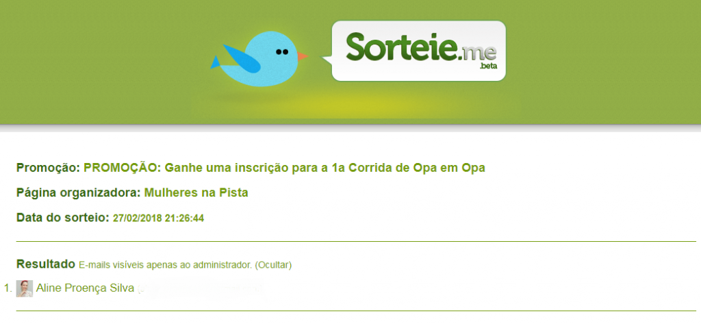 resultado sorteio MNP Opa em Opa 27022018 Smail