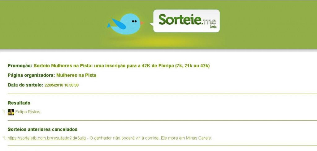 novo ganhador da promo 42K de Floripa