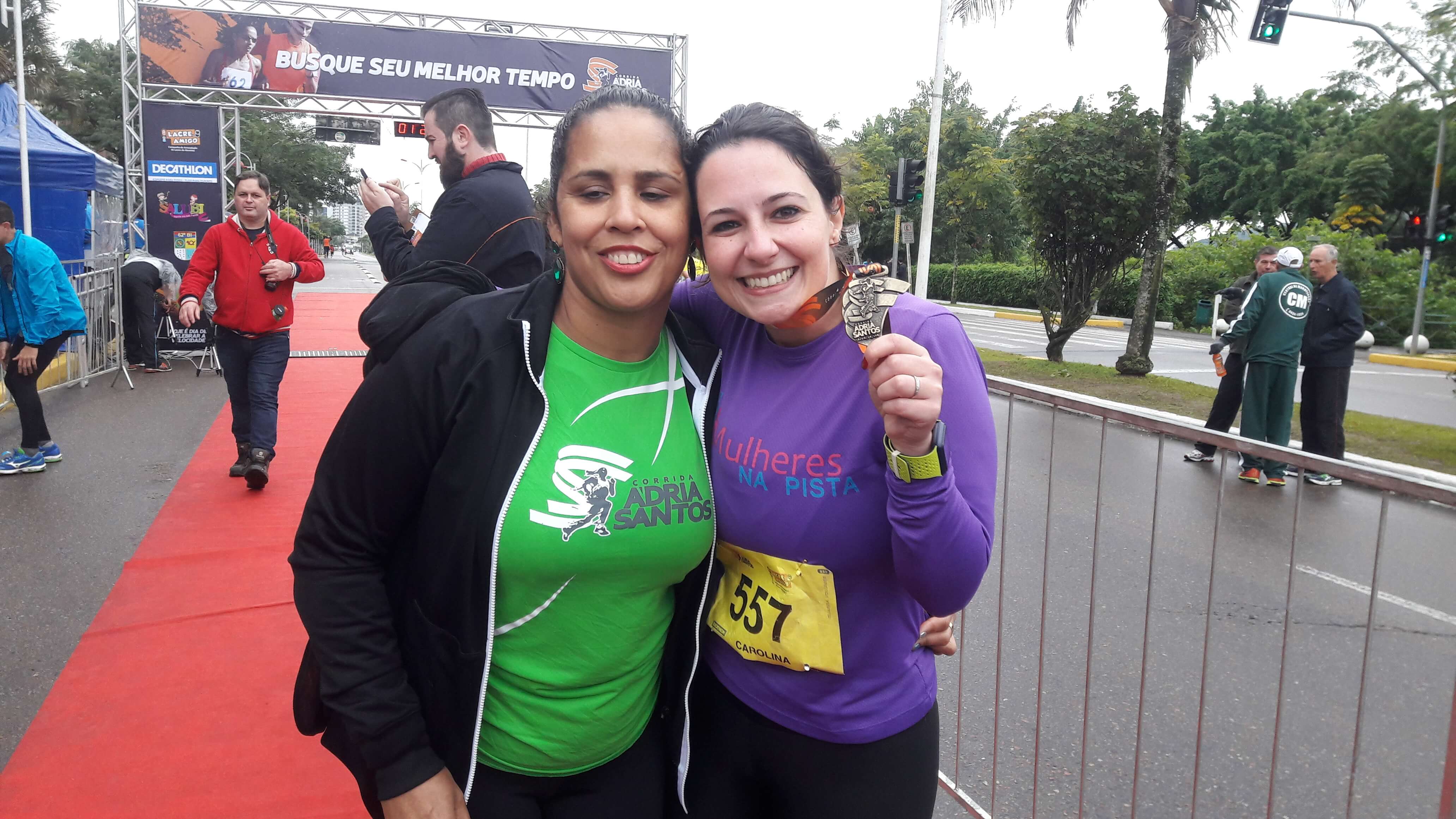 Corrida Ádria Santos para largar correndo e chegar correndo