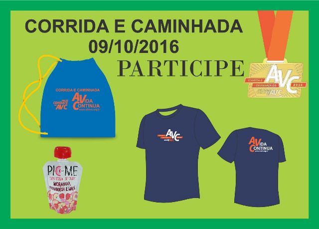 Corrida e Caminhada de Combate ao AVC: inscrições encerram dia 6