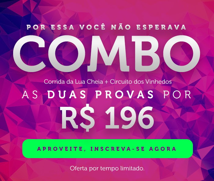 Combo de inscrições: duas corridas por um superpreço