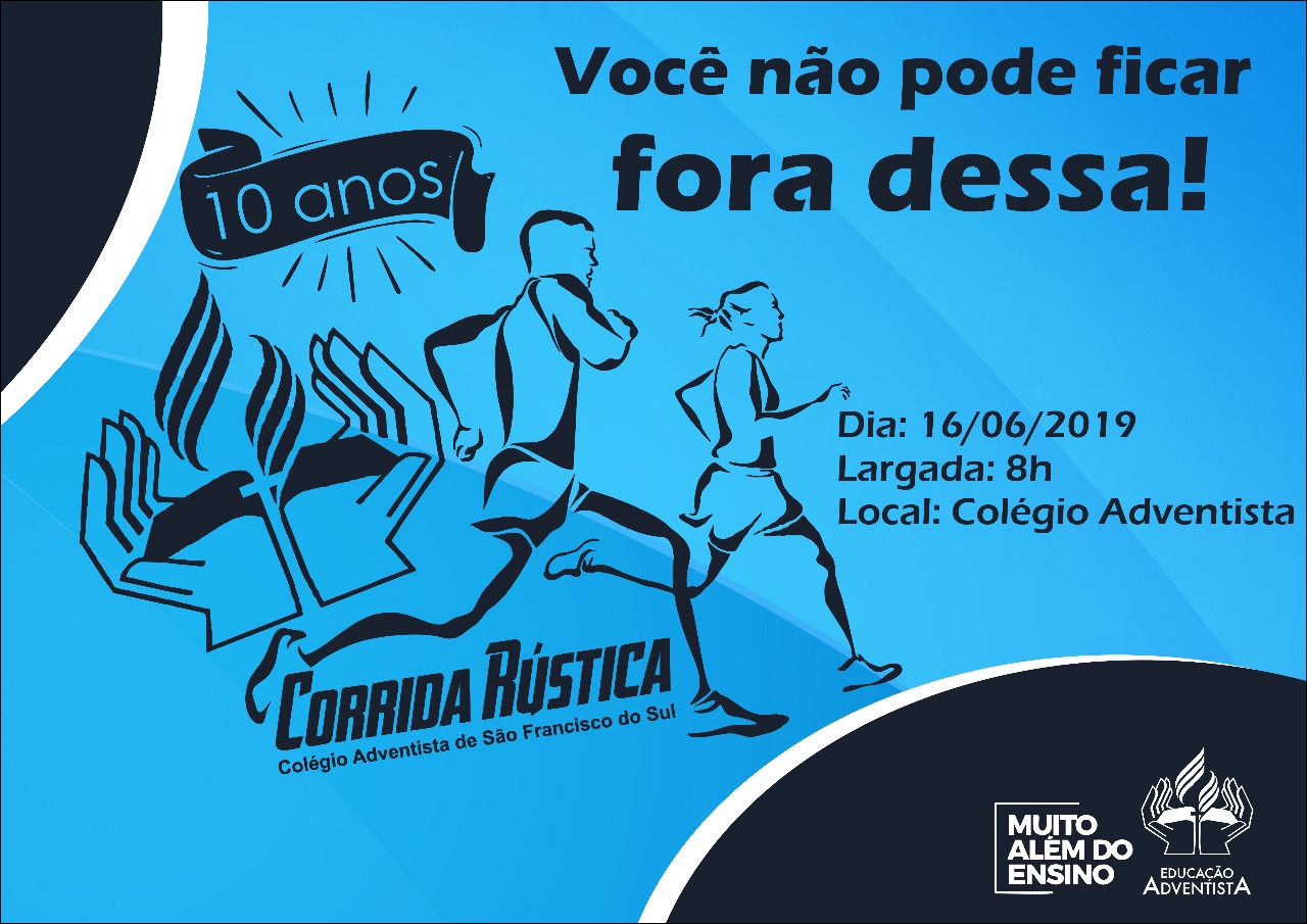 Inscrições abertas: Corrida Rústica Colégio Adventista de São Francisco do Sul