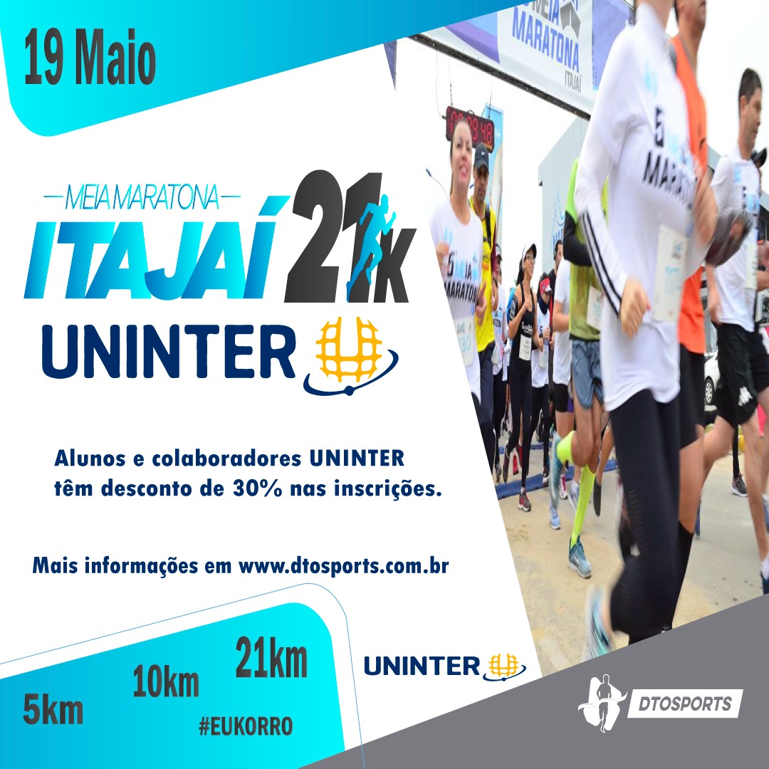 Inscrições para a Meia Maratona Itajaí 21k terminam no dia 13