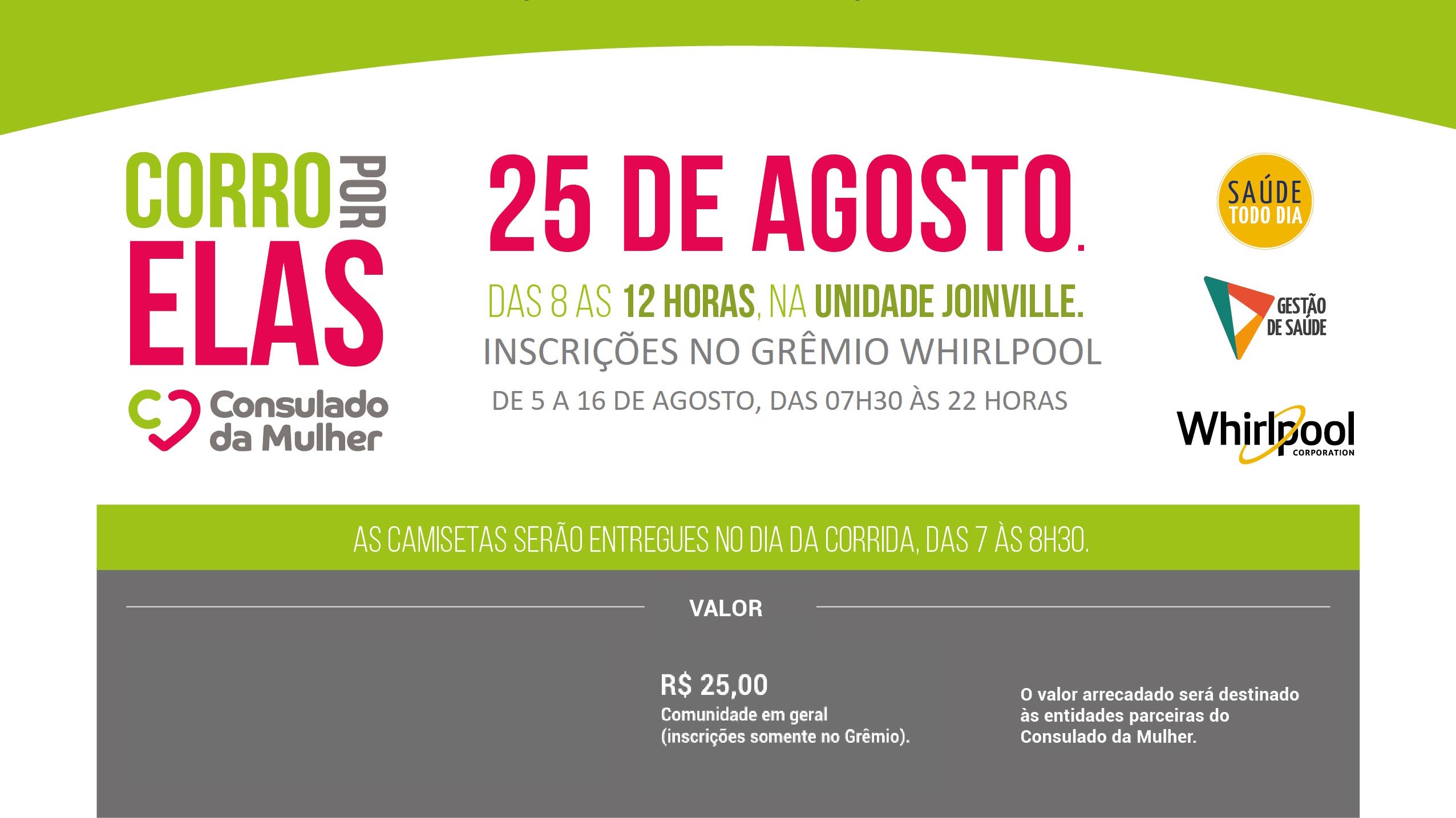 Joinville recebe mais uma edição do  Corro por elas