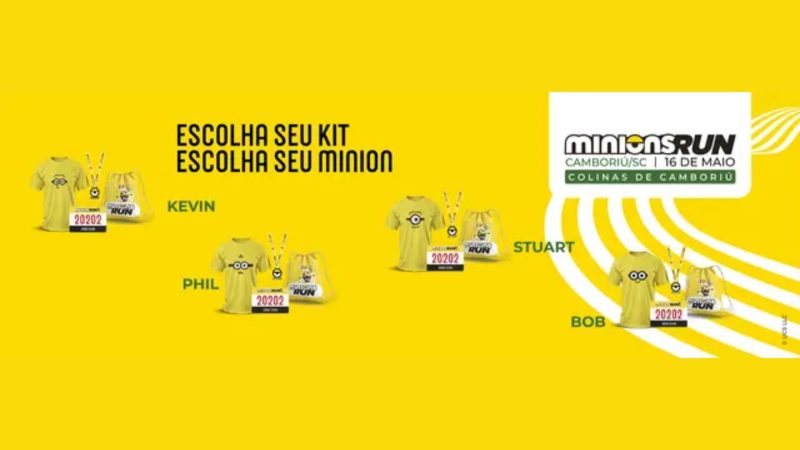 Minions Run: Pela 1ª vez em SC, prova mundial da Universal Studios acontece neste sábado